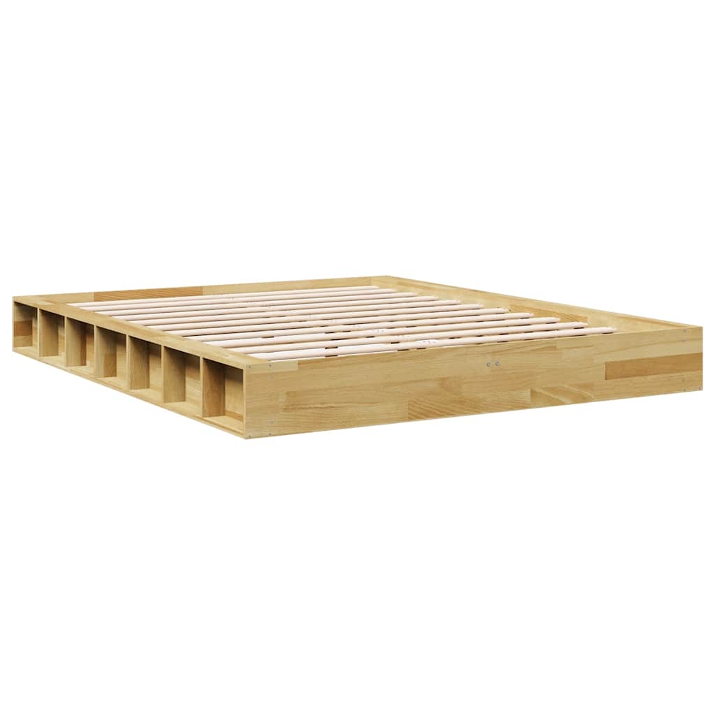 Massivholzbett ohne Matratze 140x190 cm Eichenholz