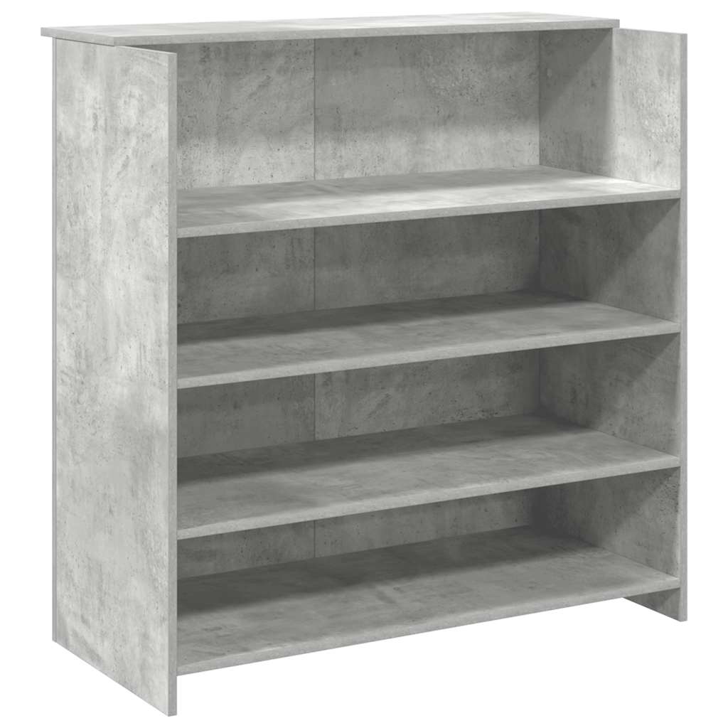 Empfangstheke Betongrau 100x50x103,5 cm Holzwerkstoff