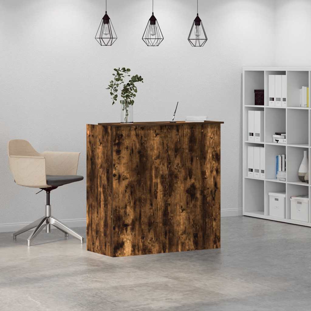 Empfangstheke Räuchereiche 100x50x103,5 cm Holzwerkstoff