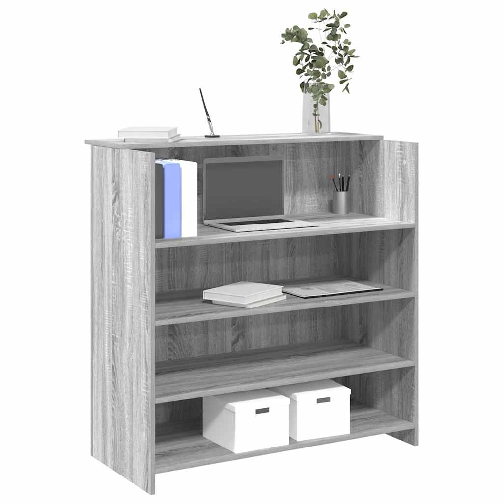 Empfangstheke Grau Sonoma 100x50x103,5 cm Holzwerkstoff