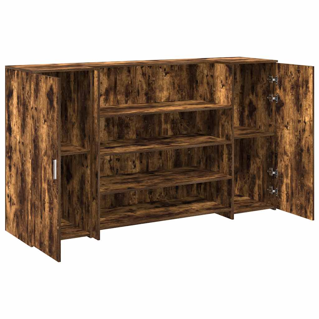 Empfangstheke Räuchereiche 180x50x103,5 cm Holzwerkstoff