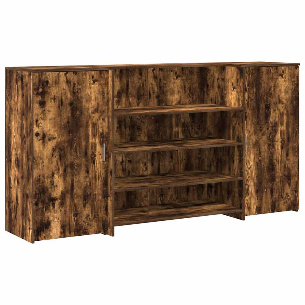 Empfangstheke Räuchereiche 200x50x103,5 cm Holzwerkstoff