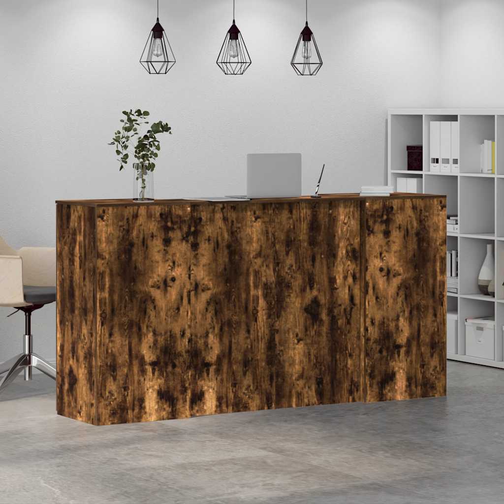 Empfangstheke Räuchereiche 200x50x103,5 cm Holzwerkstoff