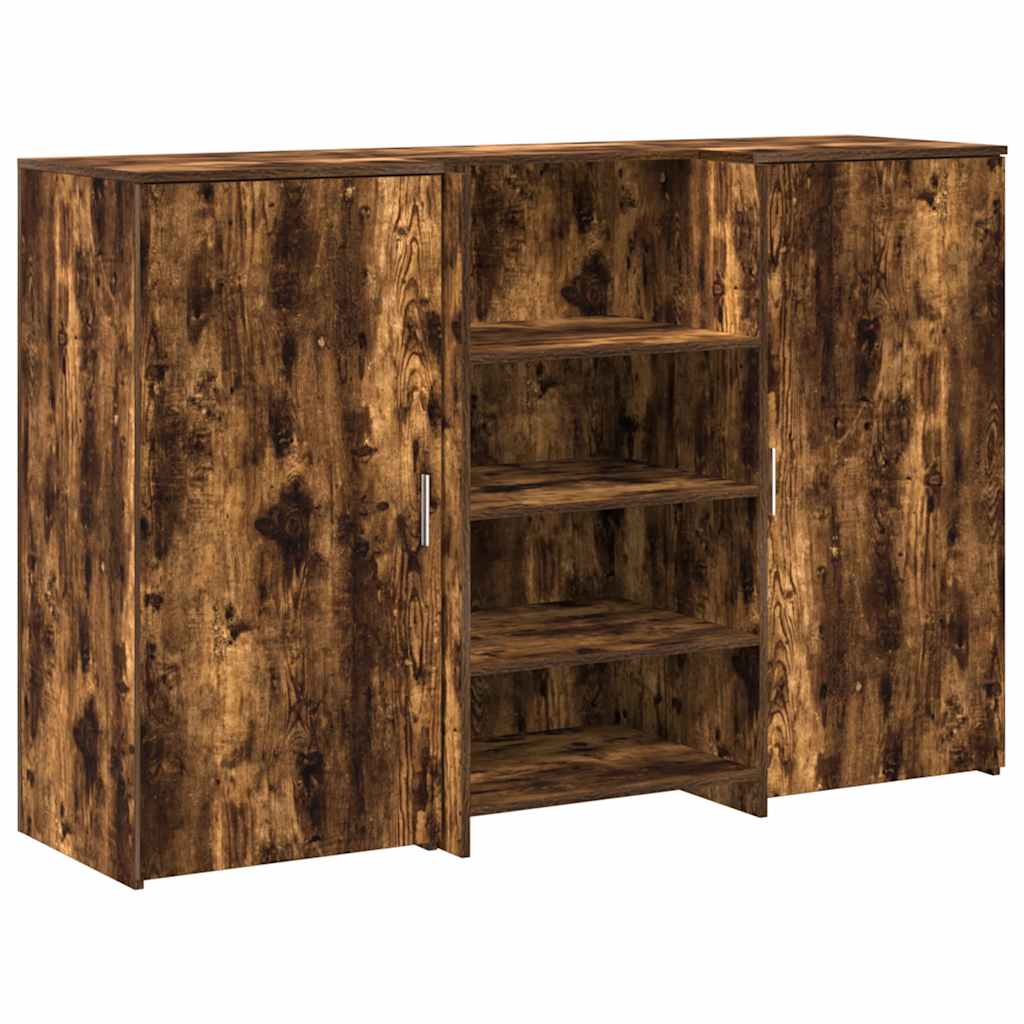Empfangstheke Räuchereiche 155x50x103,5 cm Holzwerkstoff