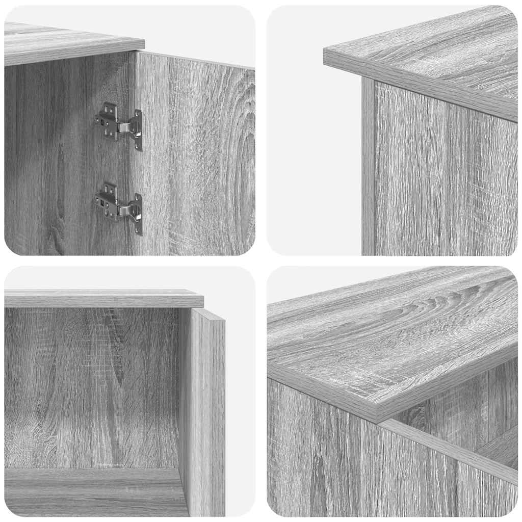 Empfangstheke Grau Sonoma 155x50x103,5 cm Holzwerkstoff