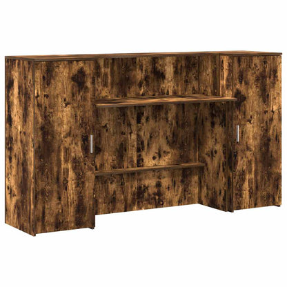 Empfangstheke Räuchereiche 180x50x103,5 cm Holzwerkstoff
