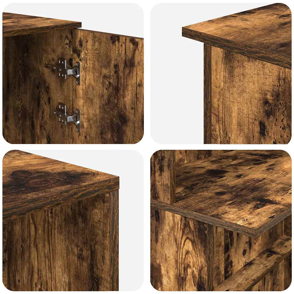 Empfangstheke Räuchereiche 180x50x103,5 cm Holzwerkstoff
