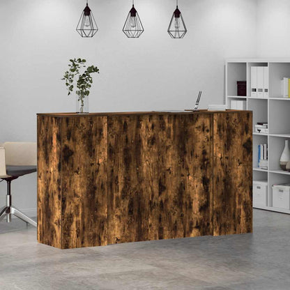 Empfangstheke Räuchereiche 180x50x103,5 cm Holzwerkstoff