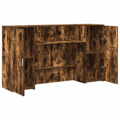 Empfangstheke Räuchereiche 180x50x103,5 cm Holzwerkstoff
