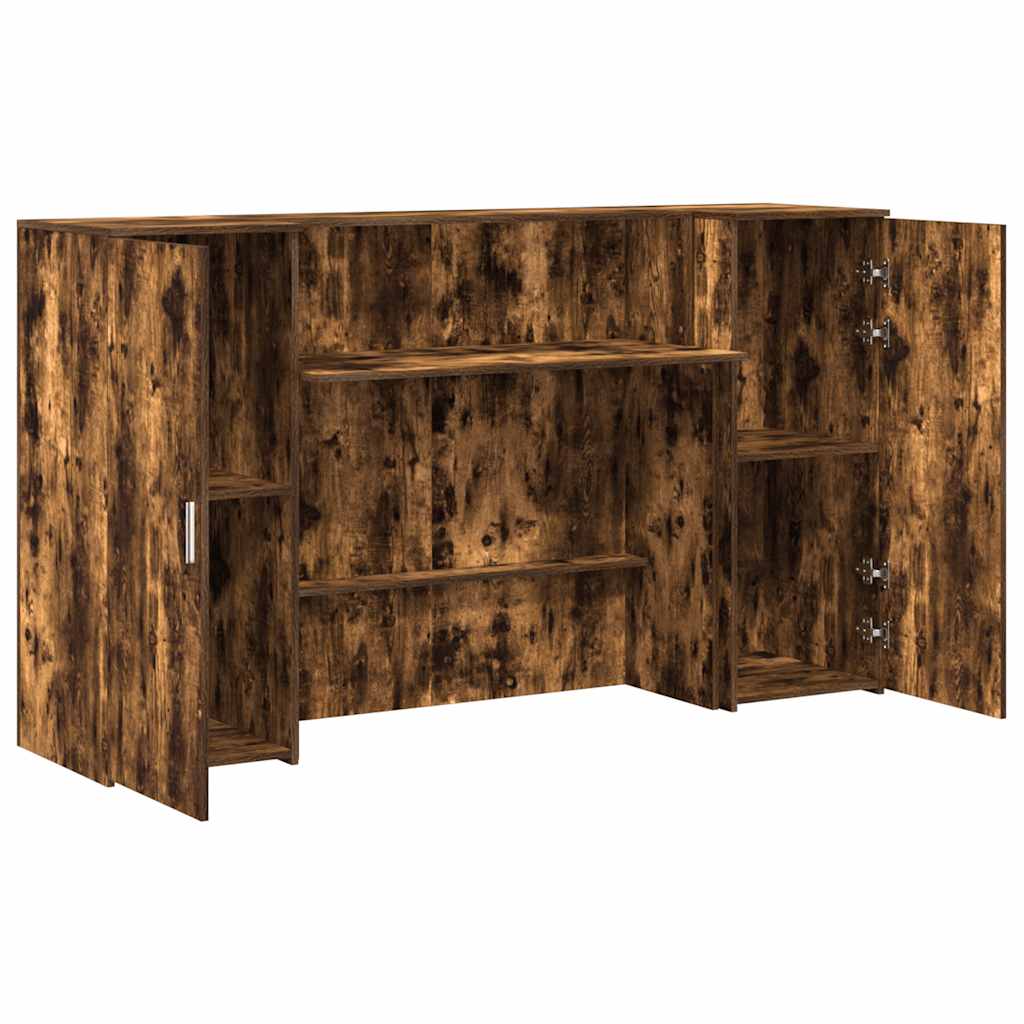 Empfangstheke Räuchereiche 180x50x103,5 cm Holzwerkstoff
