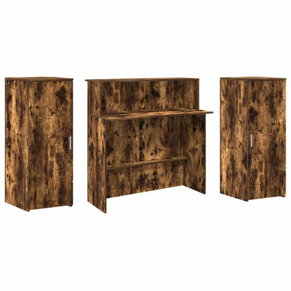 Empfangstheke Räuchereiche 180x50x103,5 cm Holzwerkstoff