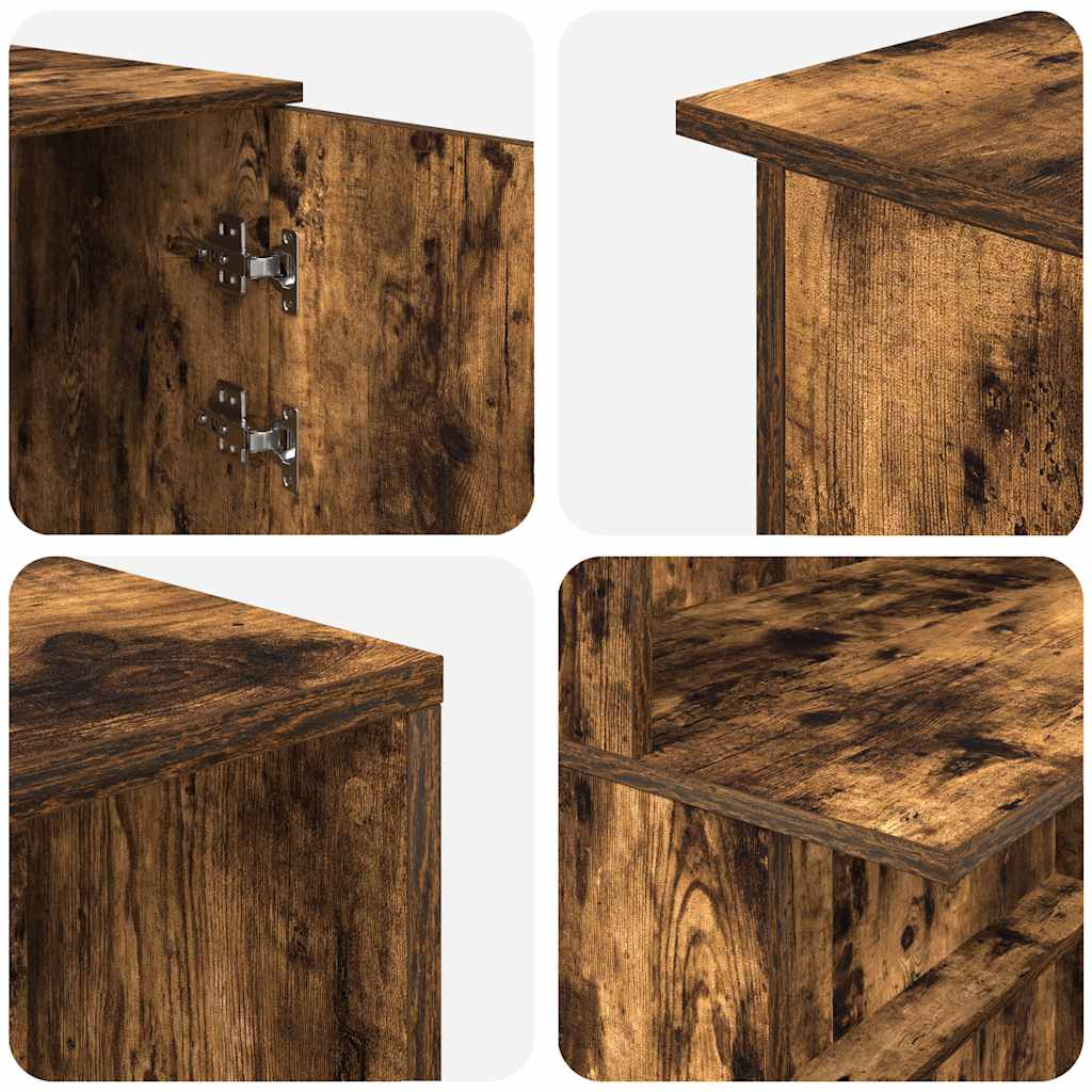 Empfangstheke Räuchereiche 200x50x103,5 cm Holzwerkstoff