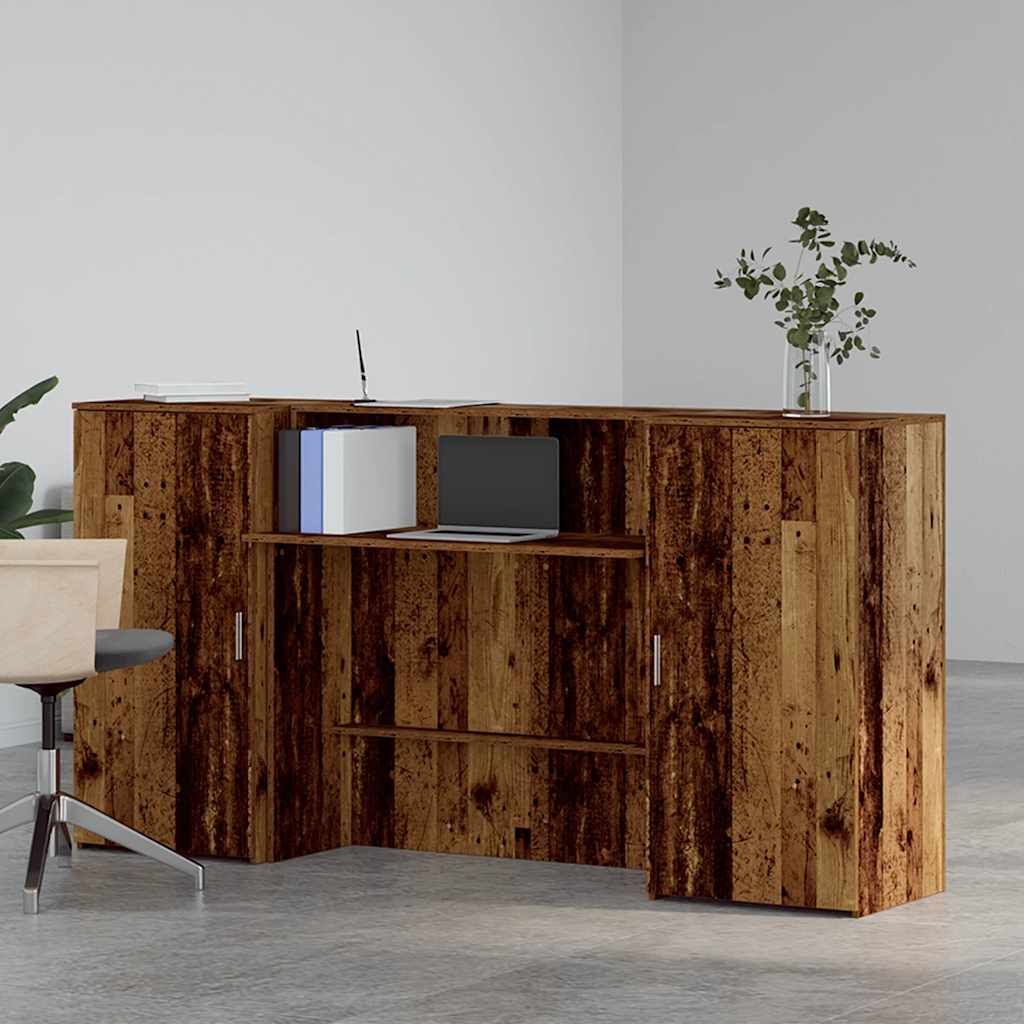 Empfangstheke Altholz-Optik 200x50x103,5 cm Holzwerkstoff