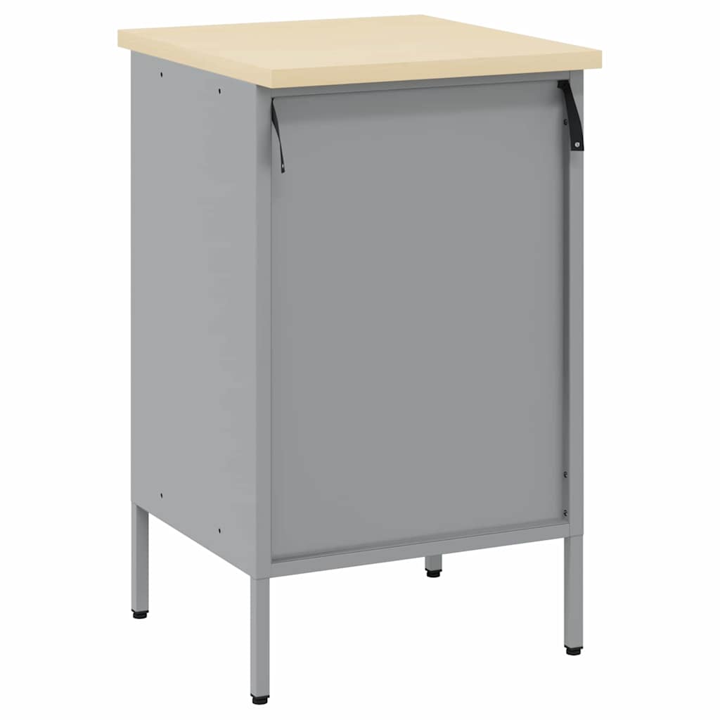 Werkbank Rot und Grau 50 x 55 x 85 cm Ingenieure Holz und Stahl