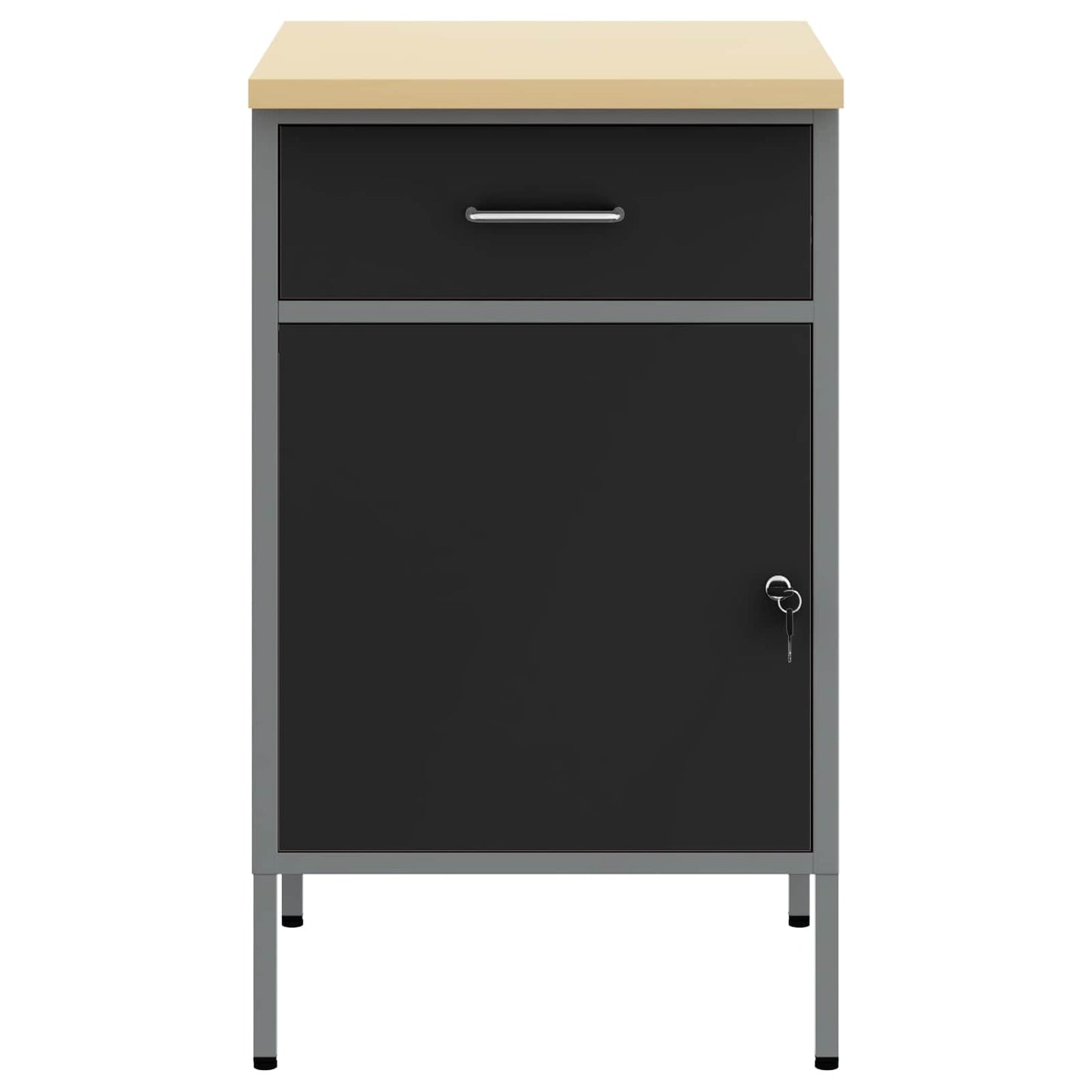 Werkbank mit Schubladen Schwarz und Grau 50 x 55 x 85 cm
