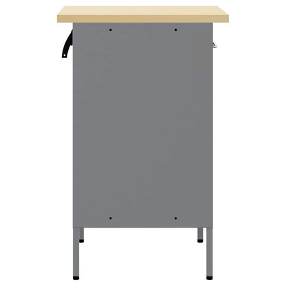 Werkbank mit Schubladen Schwarz und Grau 50 x 55 x 85 cm