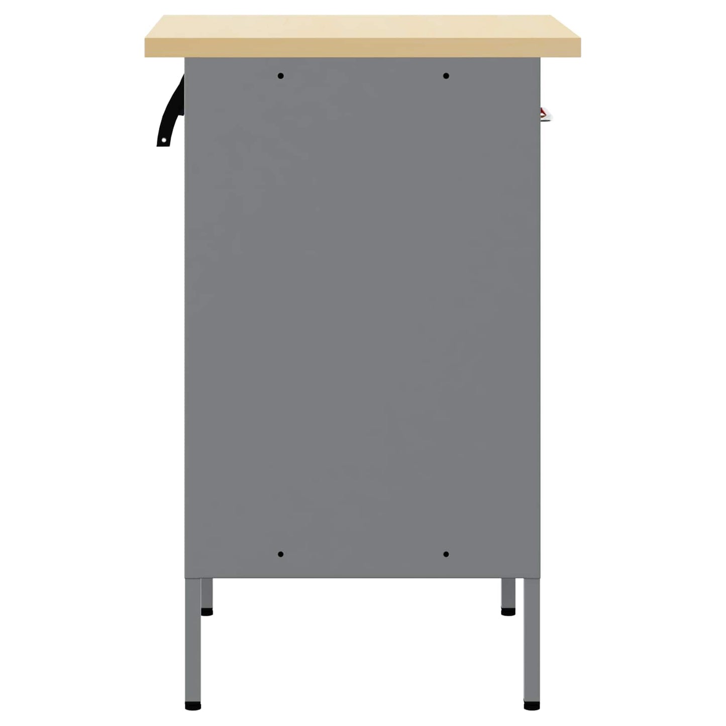 Werkbank Rot und Grau 50 x 55 x 85 cm Ingenieure Holz und Stahl