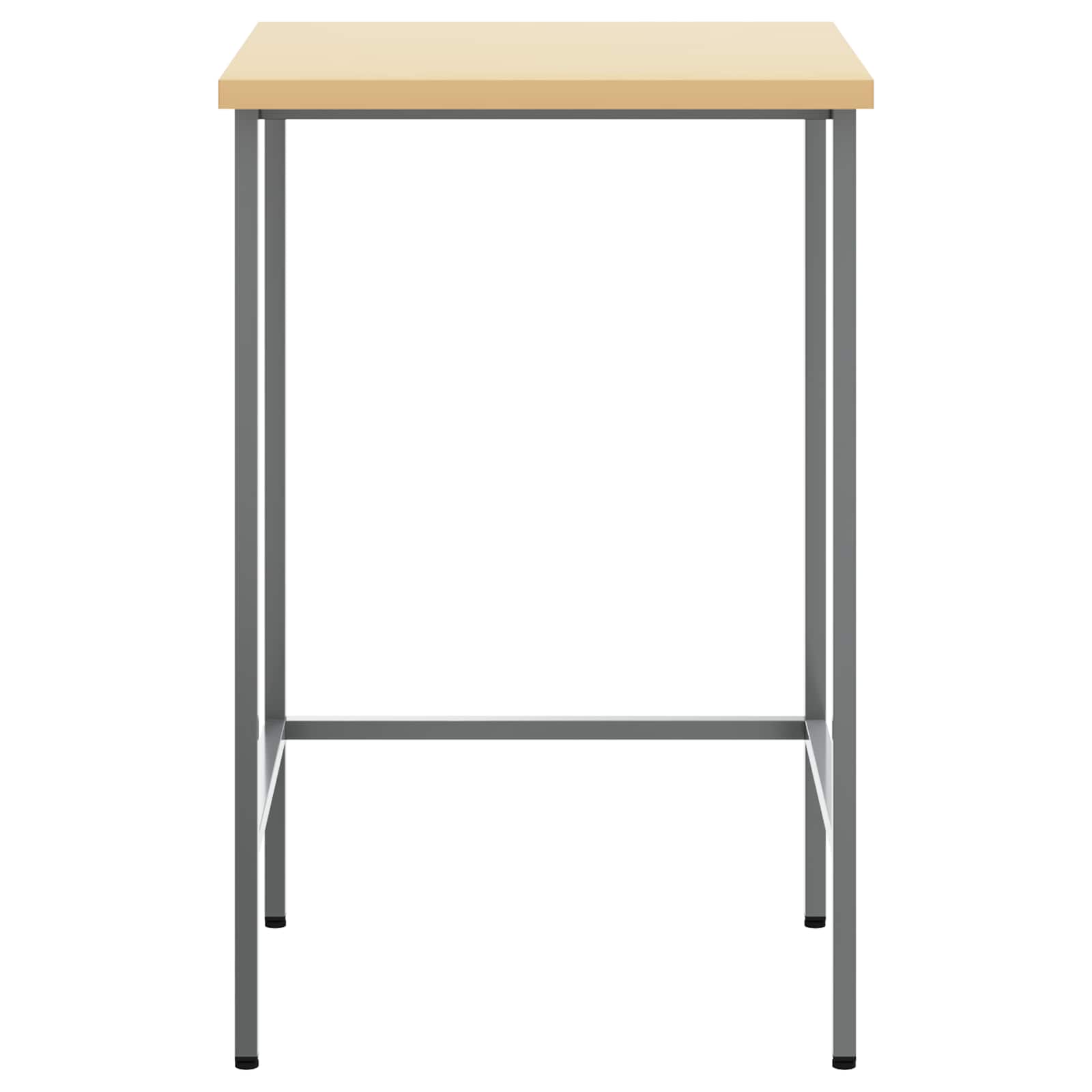 Ecktisch Grau 55 x 55 x 85 cm Stahl und hochwertiges Holz