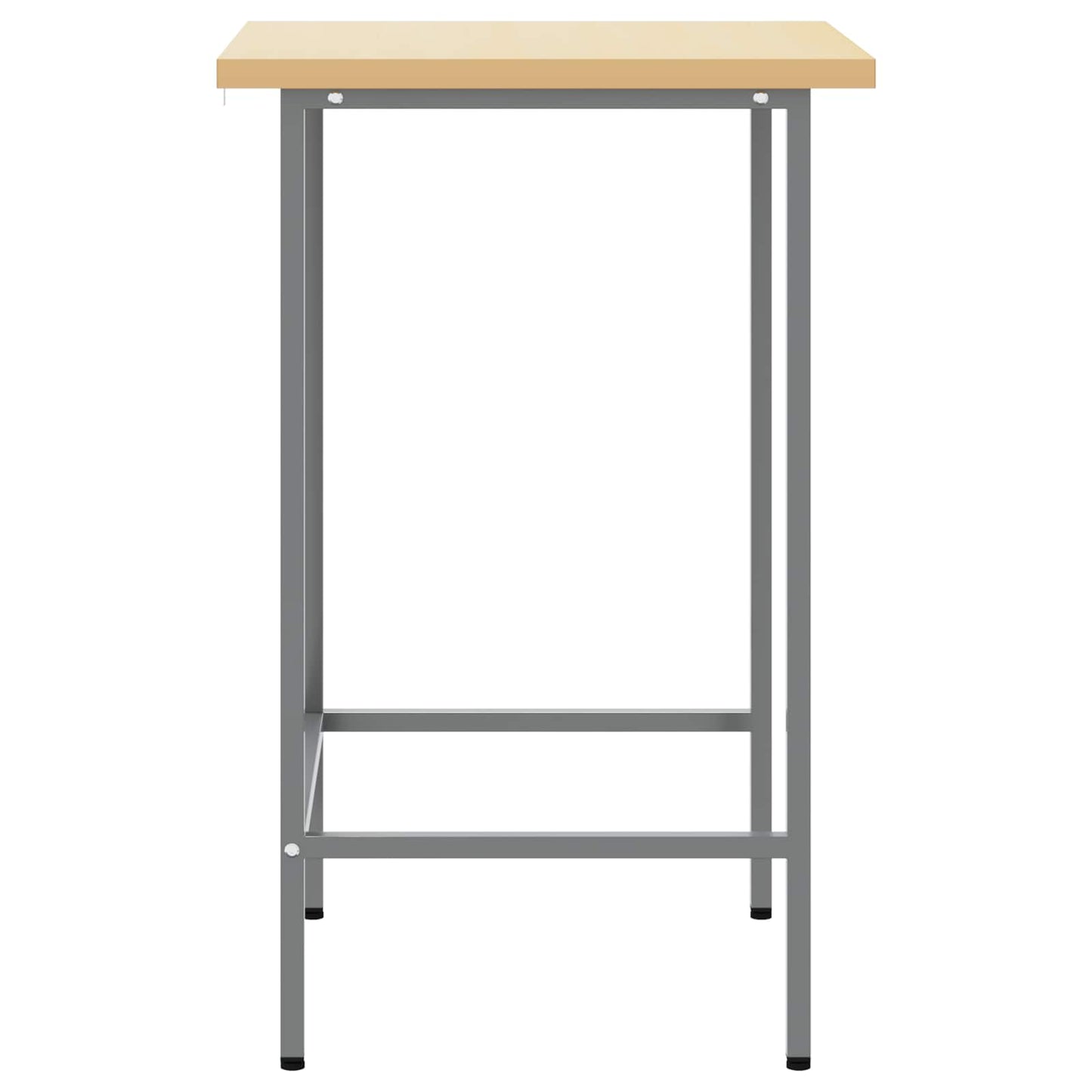 Ecktisch Grau 55 x 55 x 85 cm Stahl und hochwertiges Holz