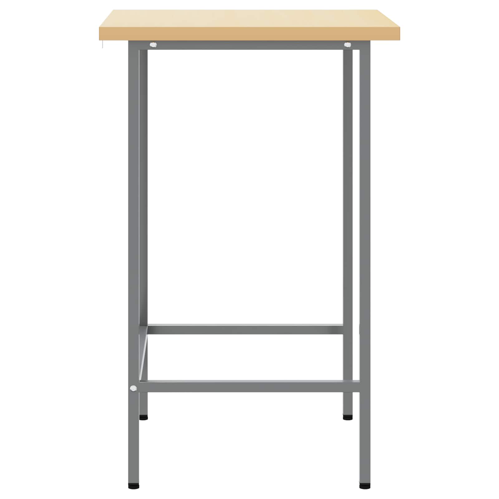 Ecktisch Grau 55 x 55 x 85 cm Stahl und hochwertiges Holz