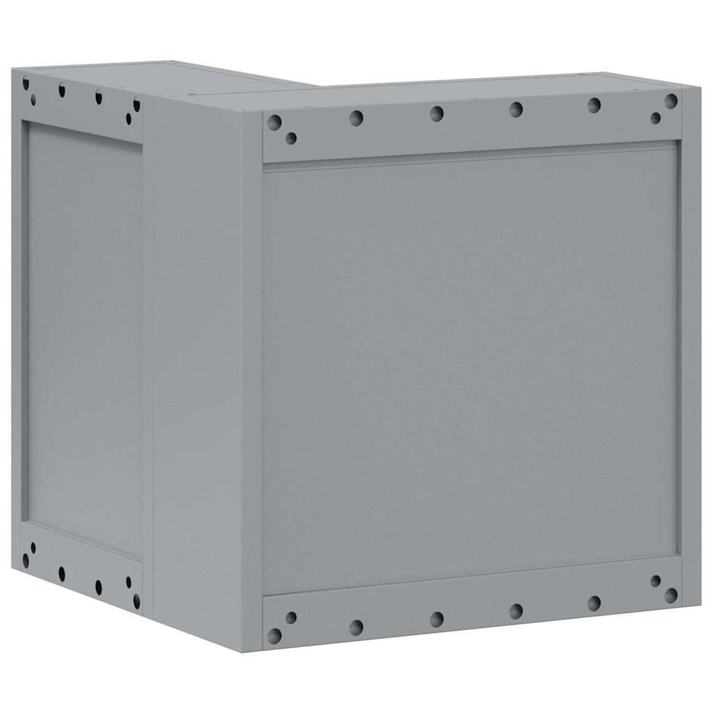 Werkzeugschrank mit Regal Rot und Grau 50 x 20 x 55 cm Stahl