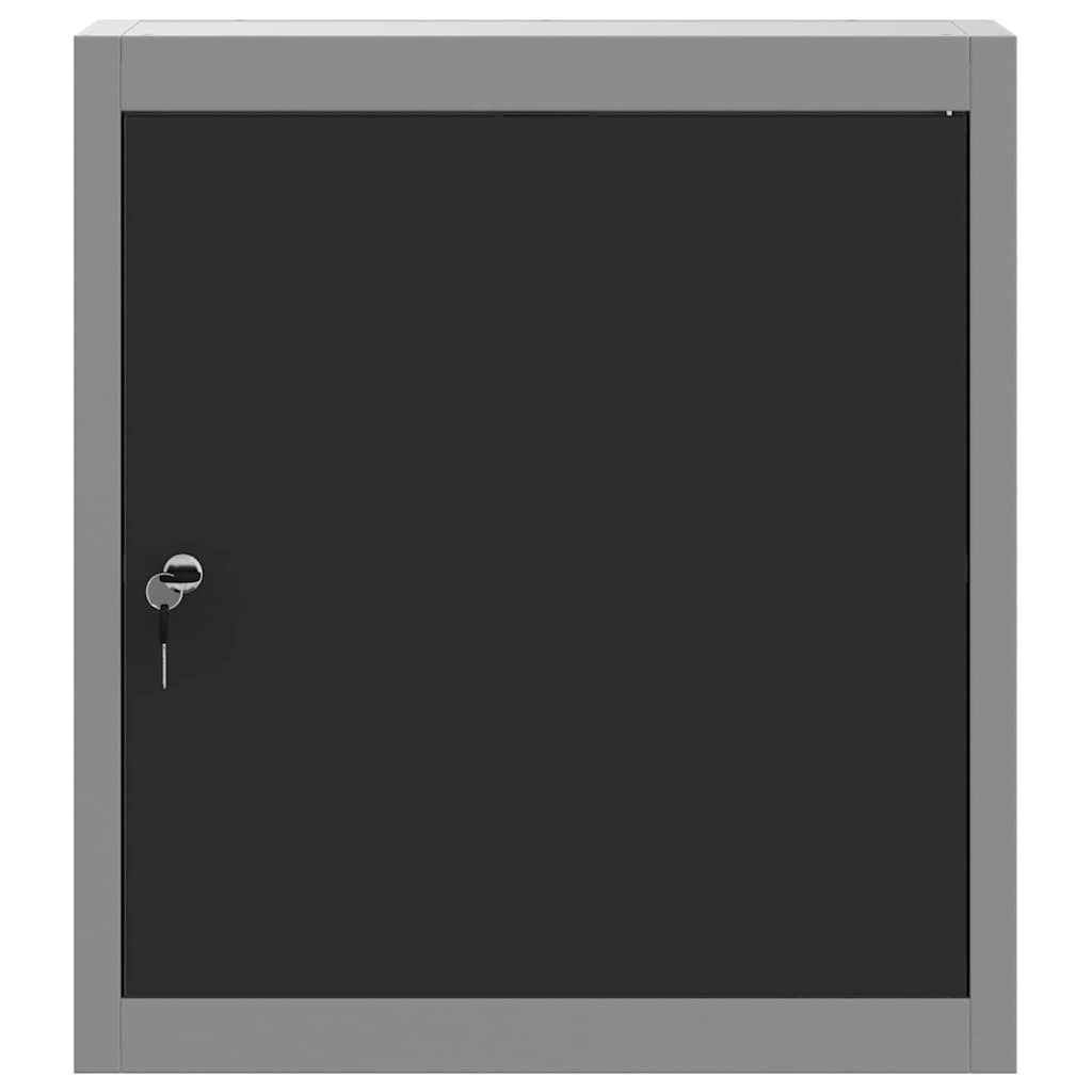 Werkzeugschrank Schwarz und Grau 50 x 20 x 55 cm Stahl