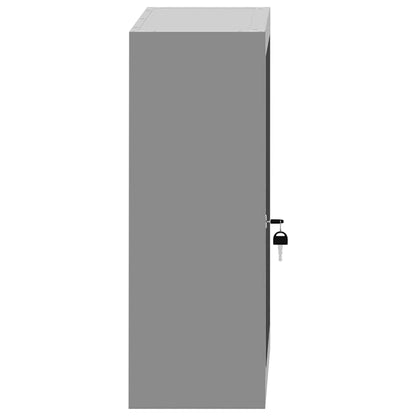 Werkzeugschrank Schwarz und Grau 50 x 20 x 55 cm Stahl