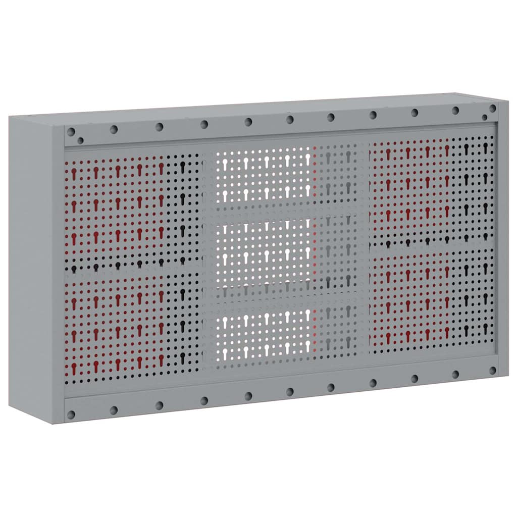 Werkzeugschrank mit Regal Rot und Grau 100 x 20 x 55 cm Stahl