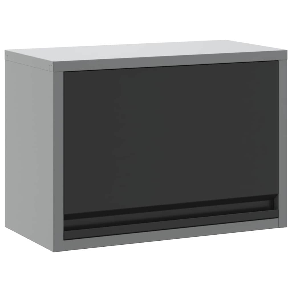 Werkzeugschrank Schwarz und Grau 50 x 25 x 35 cm Stahl