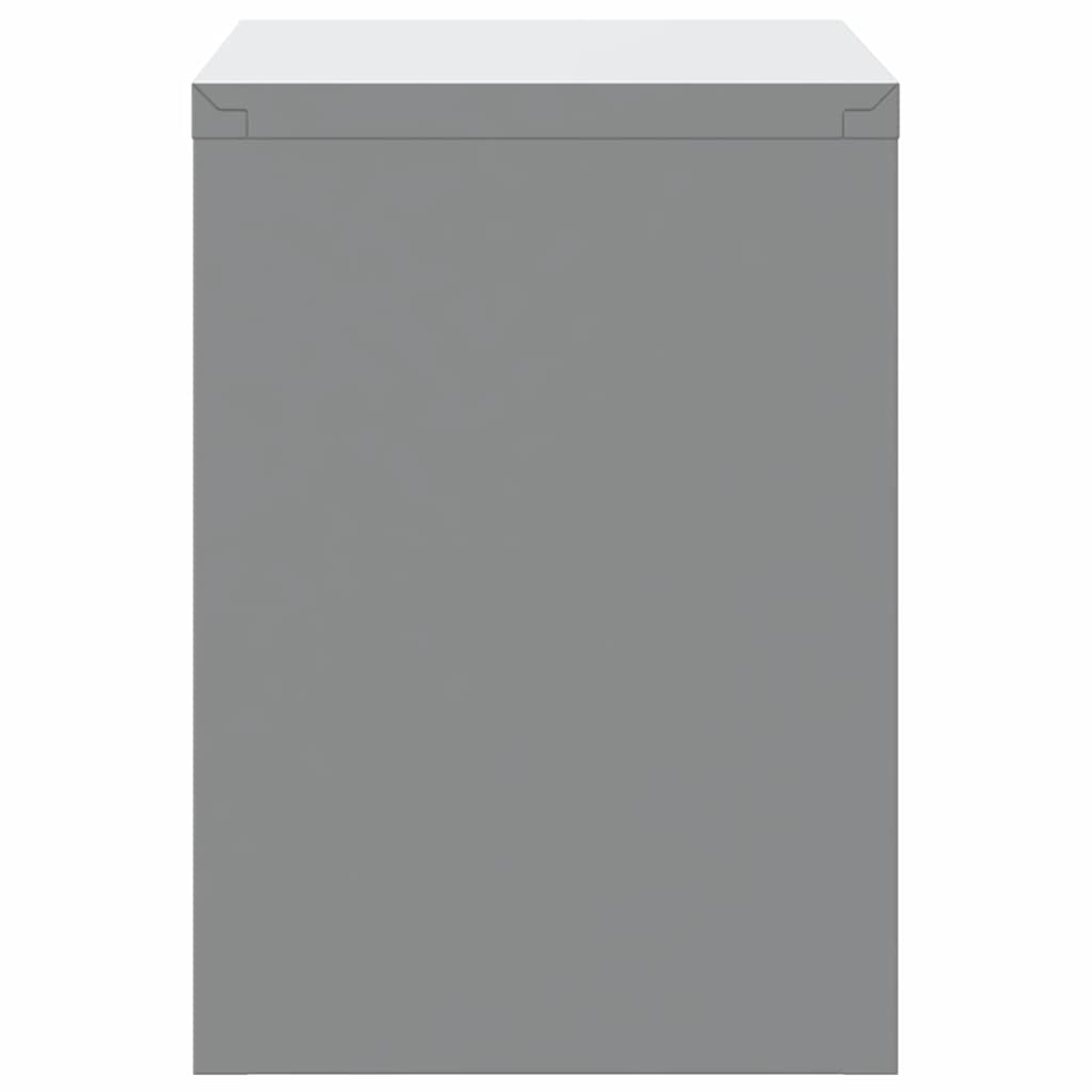 Werkzeugschrank Schwarz und Grau 50 x 25 x 35 cm Stahl