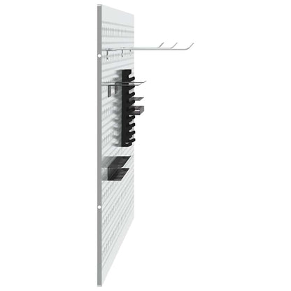 Werkzeugwandpaneel 2 stk. Grau 100 x 1 x 60 cm Stahl