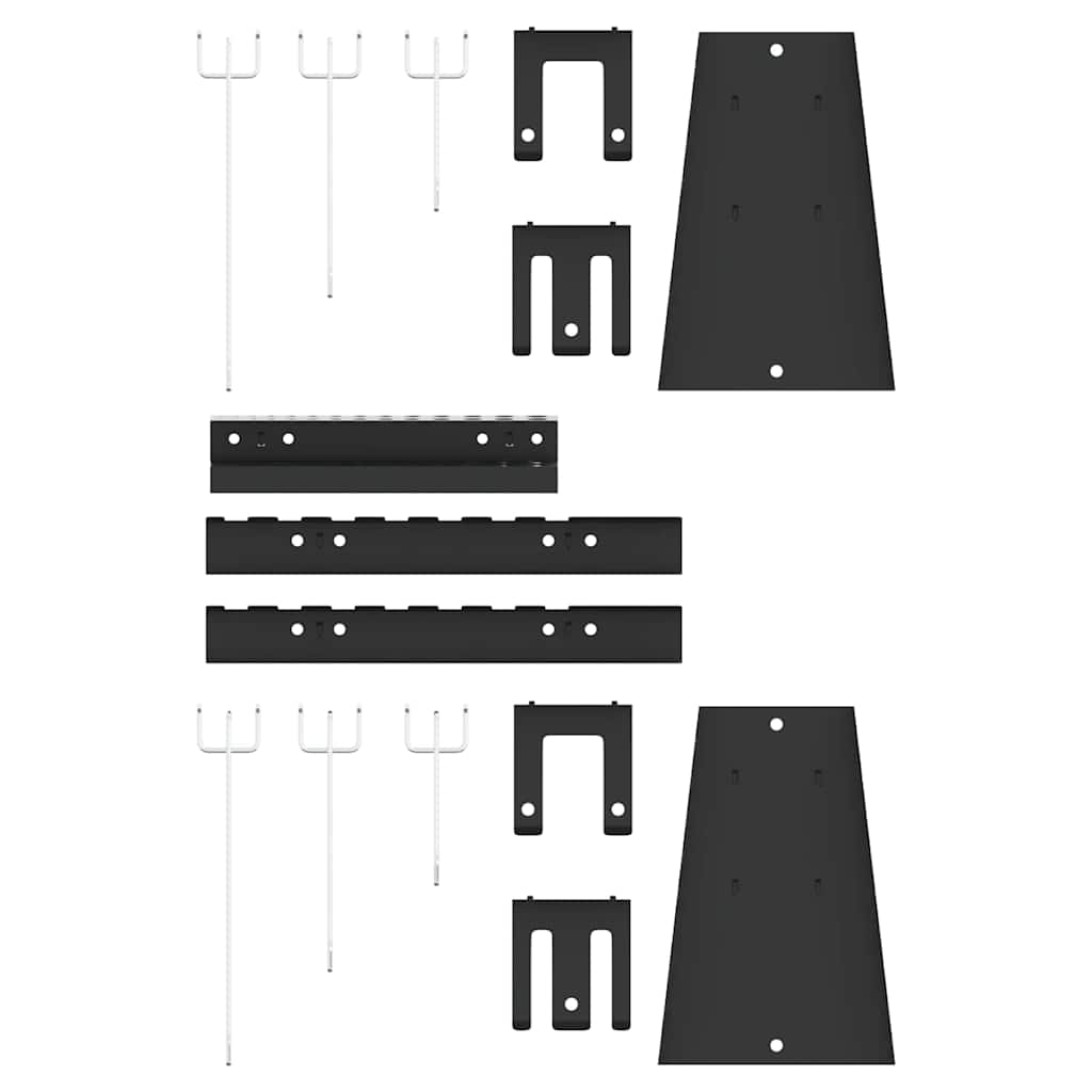 Werkzeugwandpaneel 3 stk. Grau 150 x 1 x 60 cm