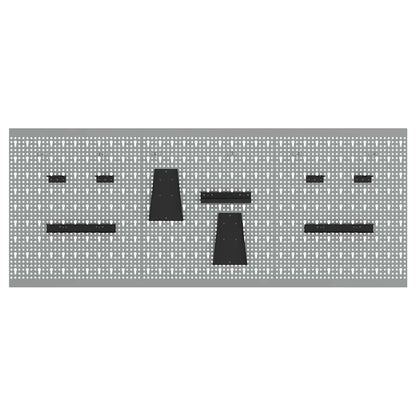 Werkzeugwandpaneel 3 stk. Grau 150 x 1 x 60 cm