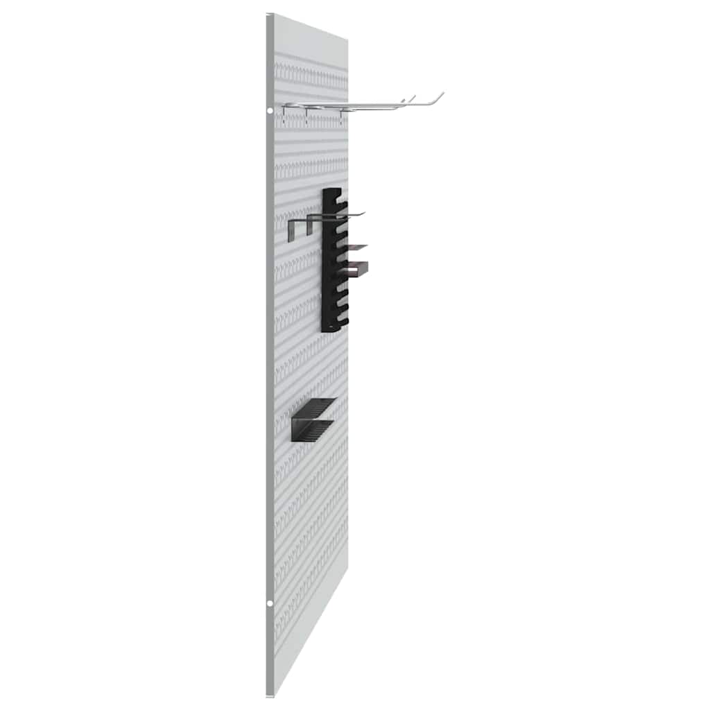 Werkzeugwandpaneel 2 stk. Grau 100 x 1 x 80 cm Stahl