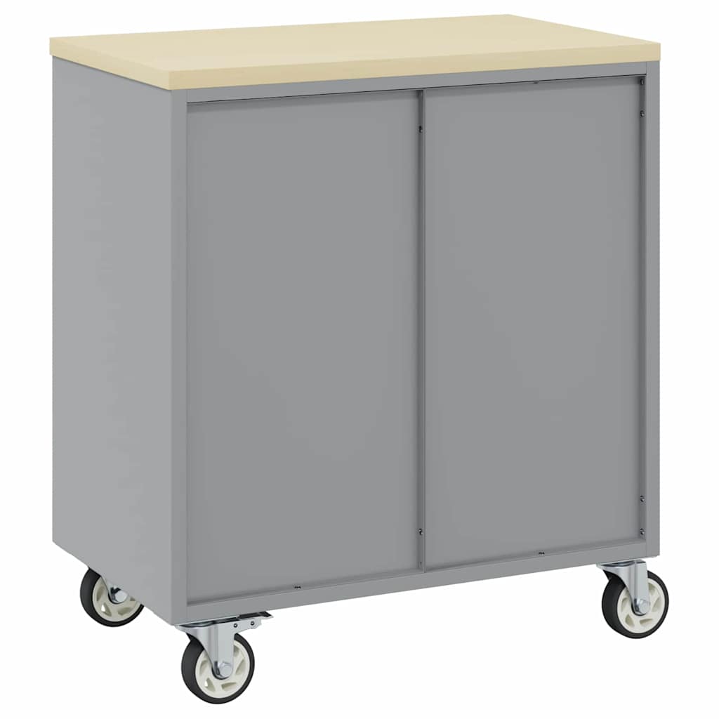Trolley Rolling Workbench Mit Rad Rot und Grau 75 x 45 x 85 cm