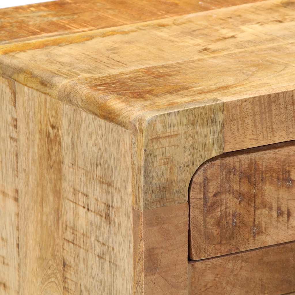 Nachttisch 37x32x50 cm Raues Massivholz Mango