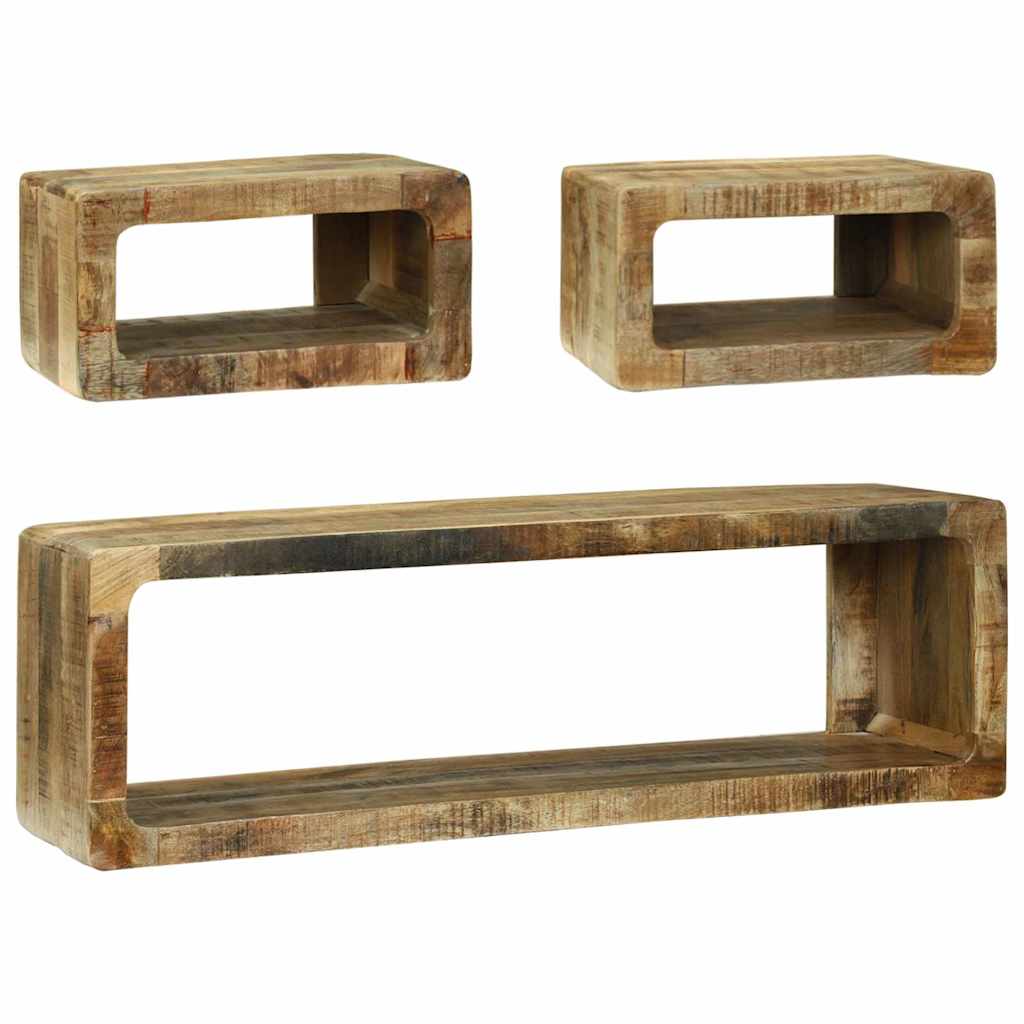 TV-Schrankset 3 stk. Braun 100 x 30 x 32 cm Massivholz Mango