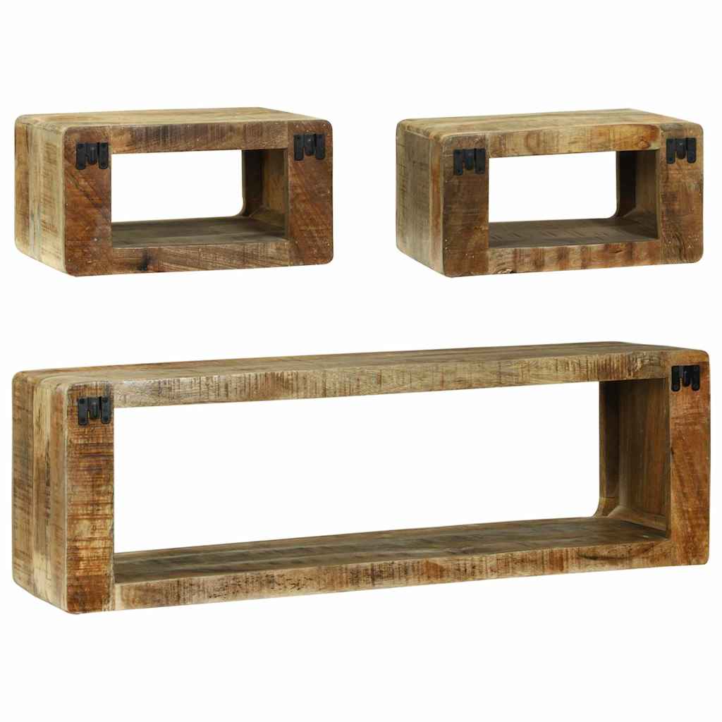 TV-Schrankset 3 stk. Braun 100 x 30 x 32 cm Massivholz Mango