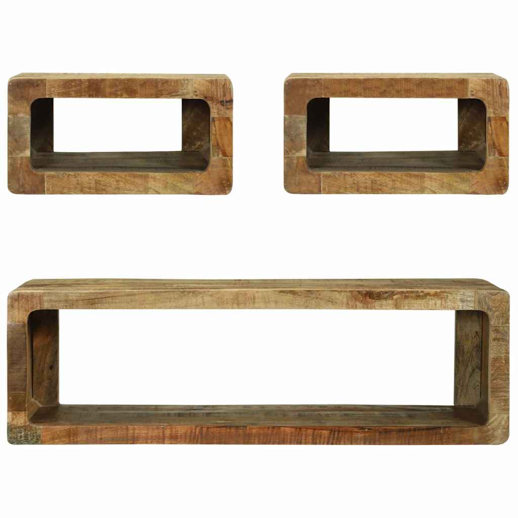 TV-Schrankset 3 stk. Braun 100 x 30 x 32 cm Massivholz Mango