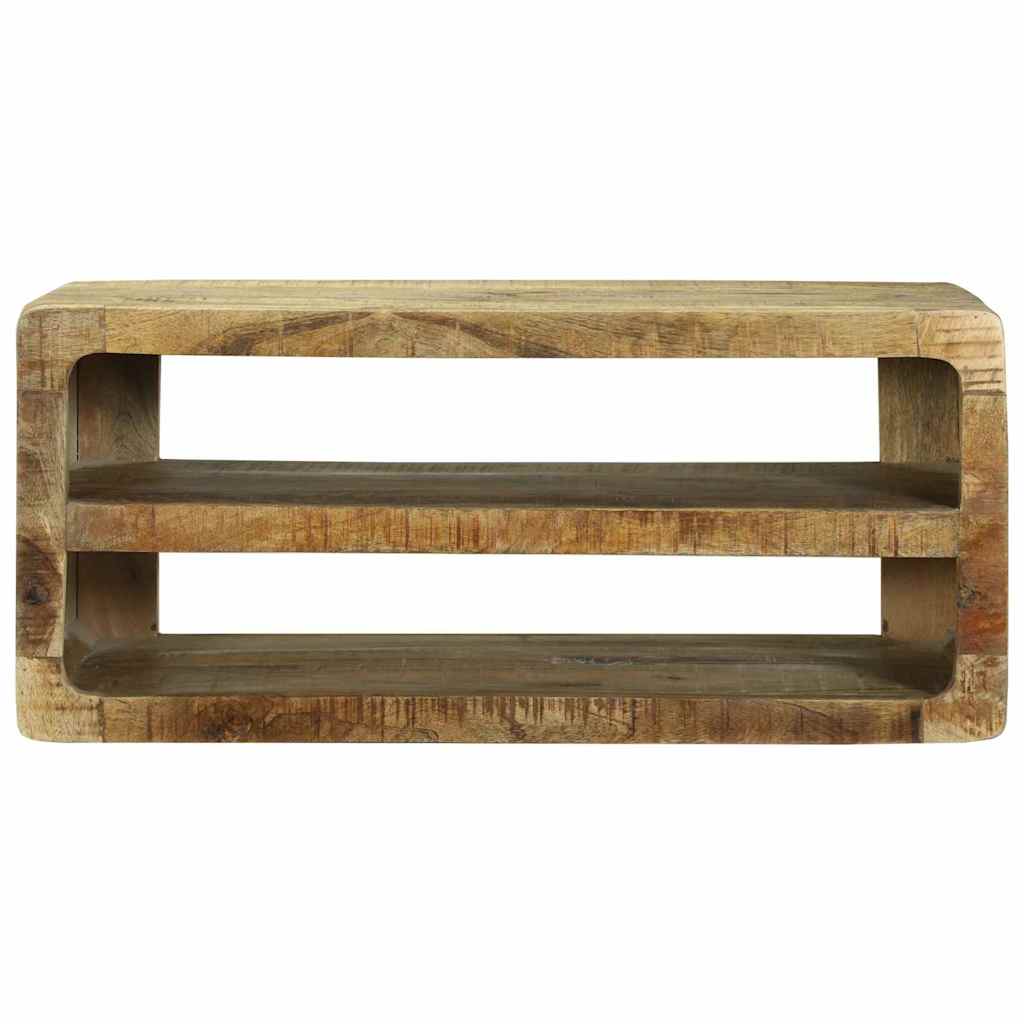 TV-Schrank mit Regal Braun 80 x 32 x 36 cm Massivholz Mango