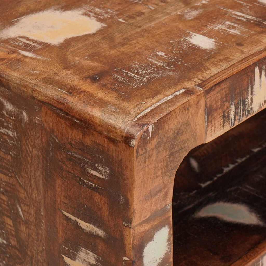 Beistelltische mit Regal Braun 40 x 32 x 46 cm Massivholz Mango