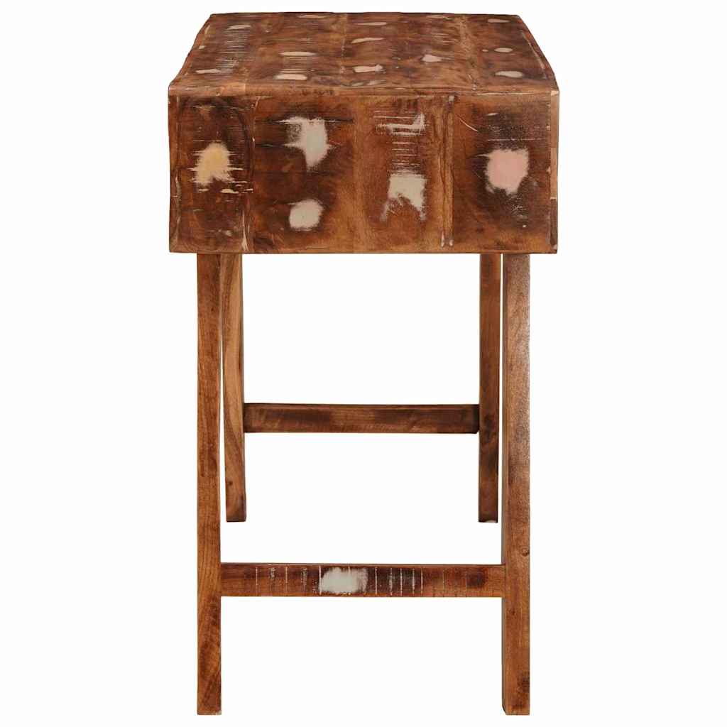 Schminktisch Braun 90 x 76 x 45 cm Massives upgecyceltes Holz