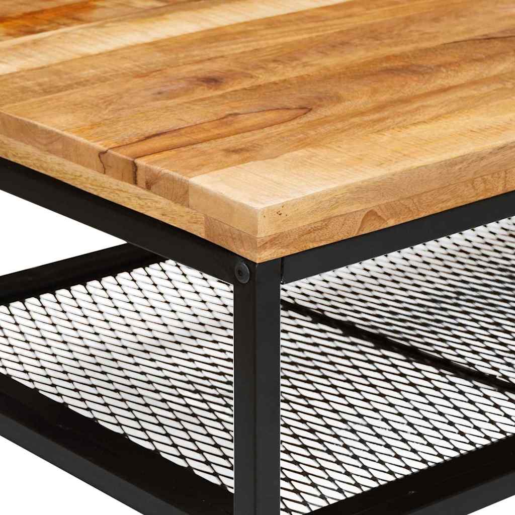 Couchtisch Braun und Schwarz 110 x 55 x 35 cm Massivholz Mango