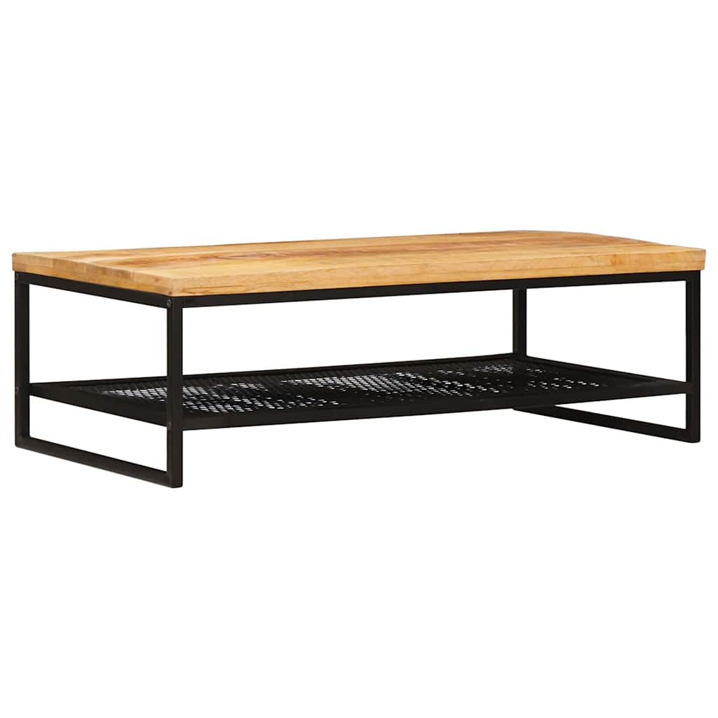Couchtisch Braun und Schwarz 110 x 55 x 35 cm Massivholz Mango