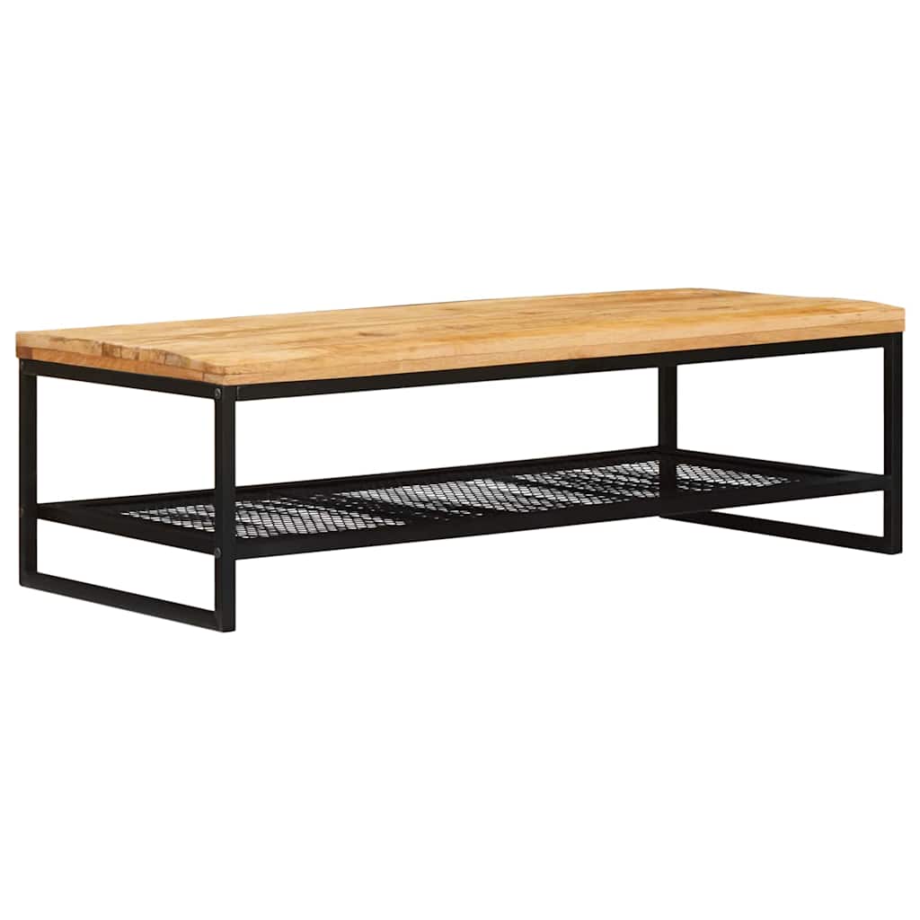 Couchtisch Braun und Schwarz 110 x 55 x 35 cm Massivholz Mango