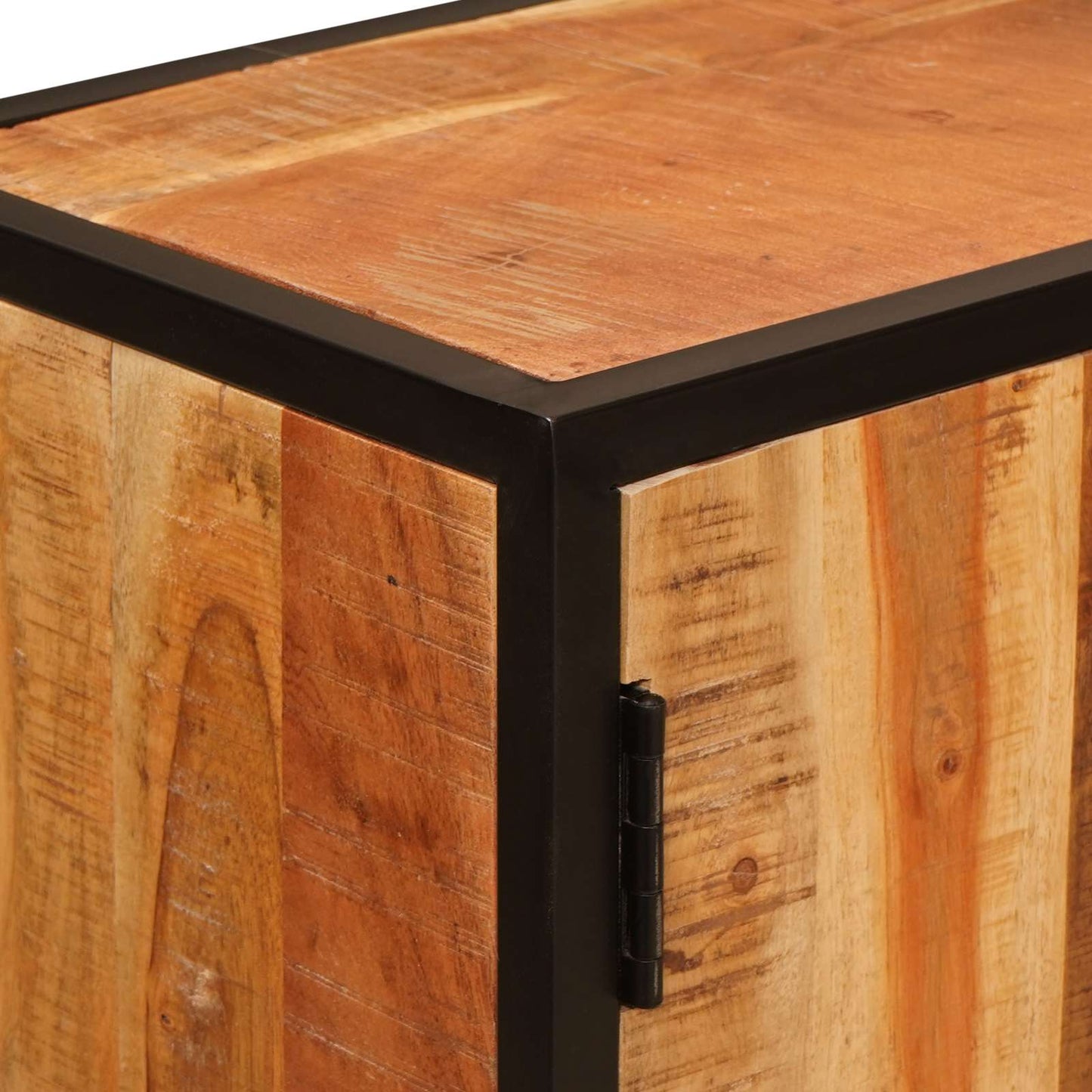 Sideboard mit Tür Beta Natur 70 x 30 x 75 cm Massivholz Akazie