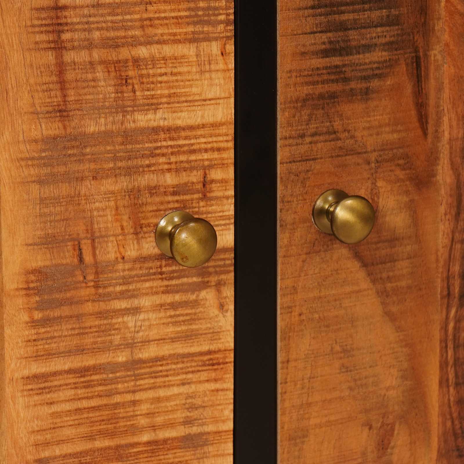 Sideboard mit Tür Beta Natur 70 x 30 x 75 cm Massivholz Akazie