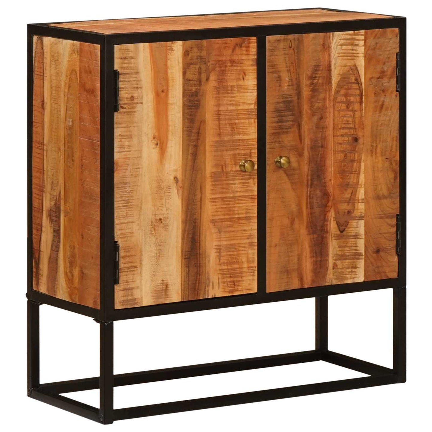 Sideboard mit Tür Beta Natur 70 x 30 x 75 cm Massivholz Akazie