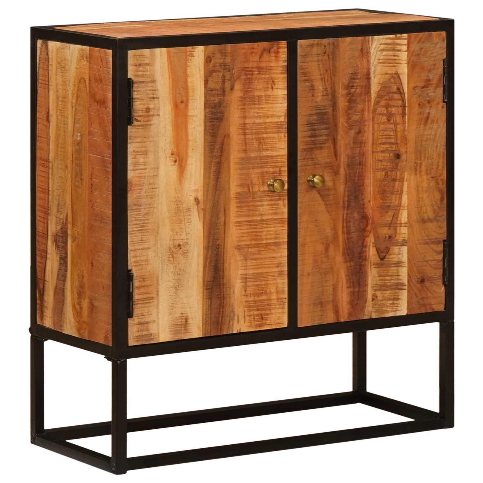 Sideboard mit Tür Beta Natur 70 x 30 x 75 cm Massivholz Akazie