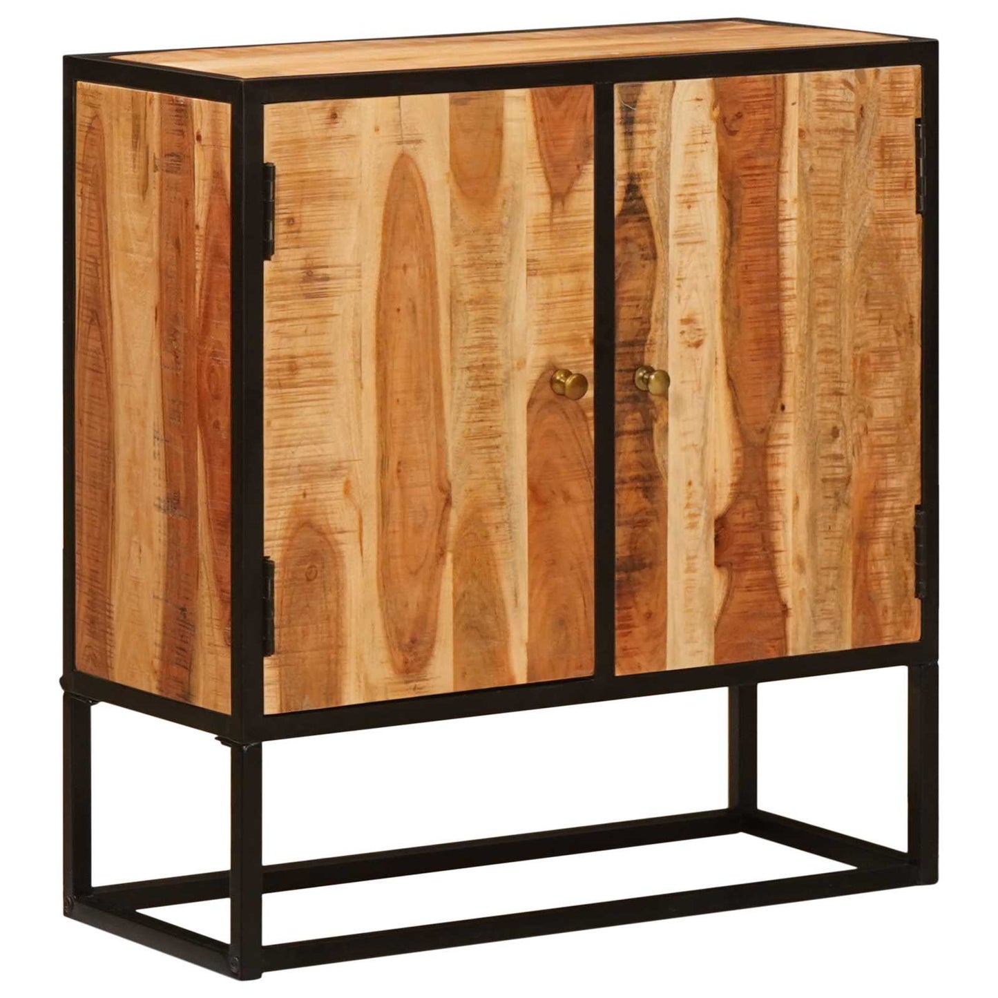 Sideboard mit Tür Beta Natur 70 x 30 x 75 cm Massivholz Akazie